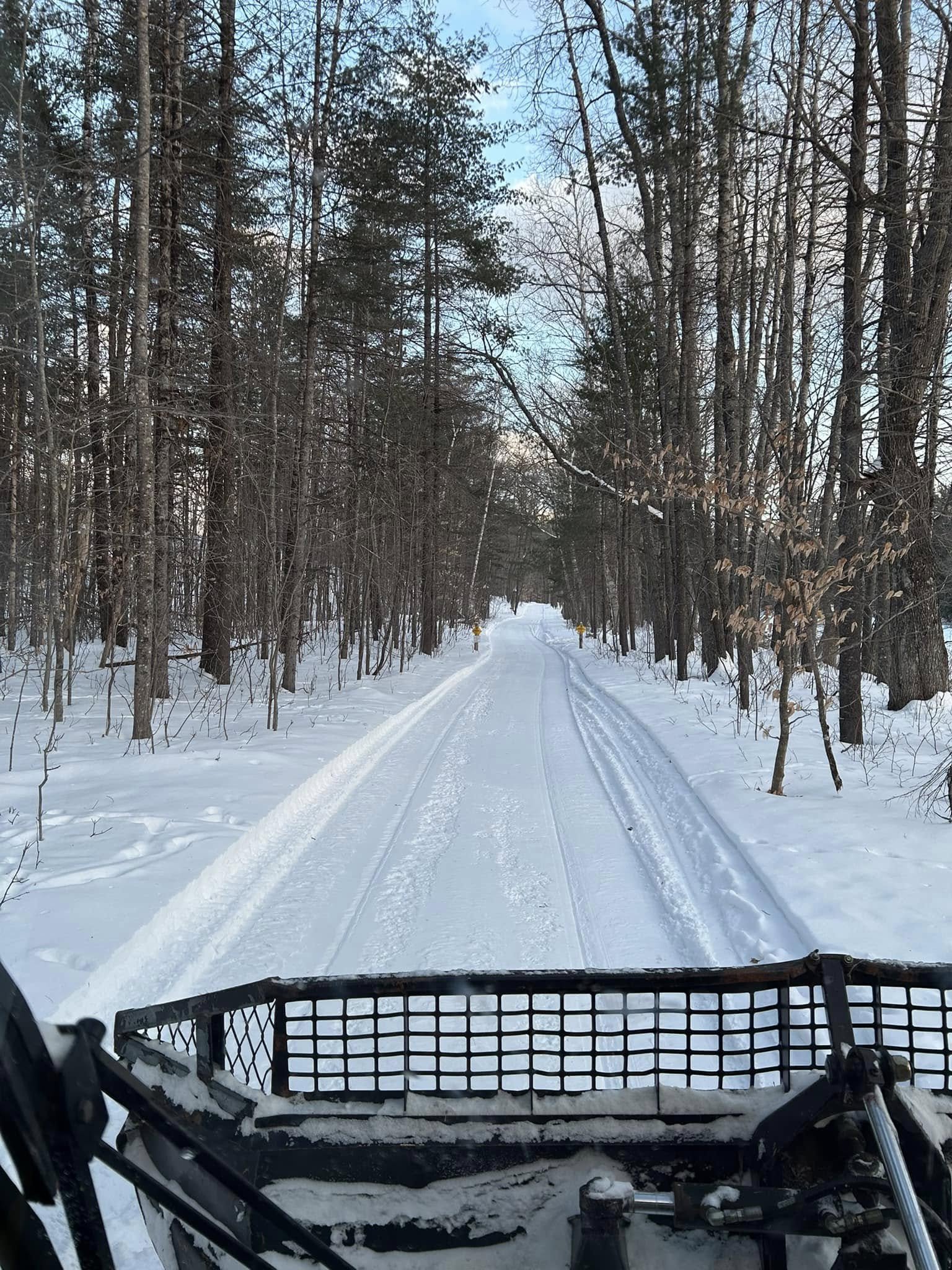 Freshly groomed trails